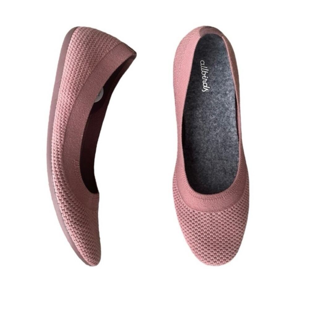 ALLBIRDS Women's Size 8 Tree Breezers Ballet Flats Dusty Rose Pink Wool Comfort